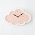 Cloud Clock - Pink - White Border